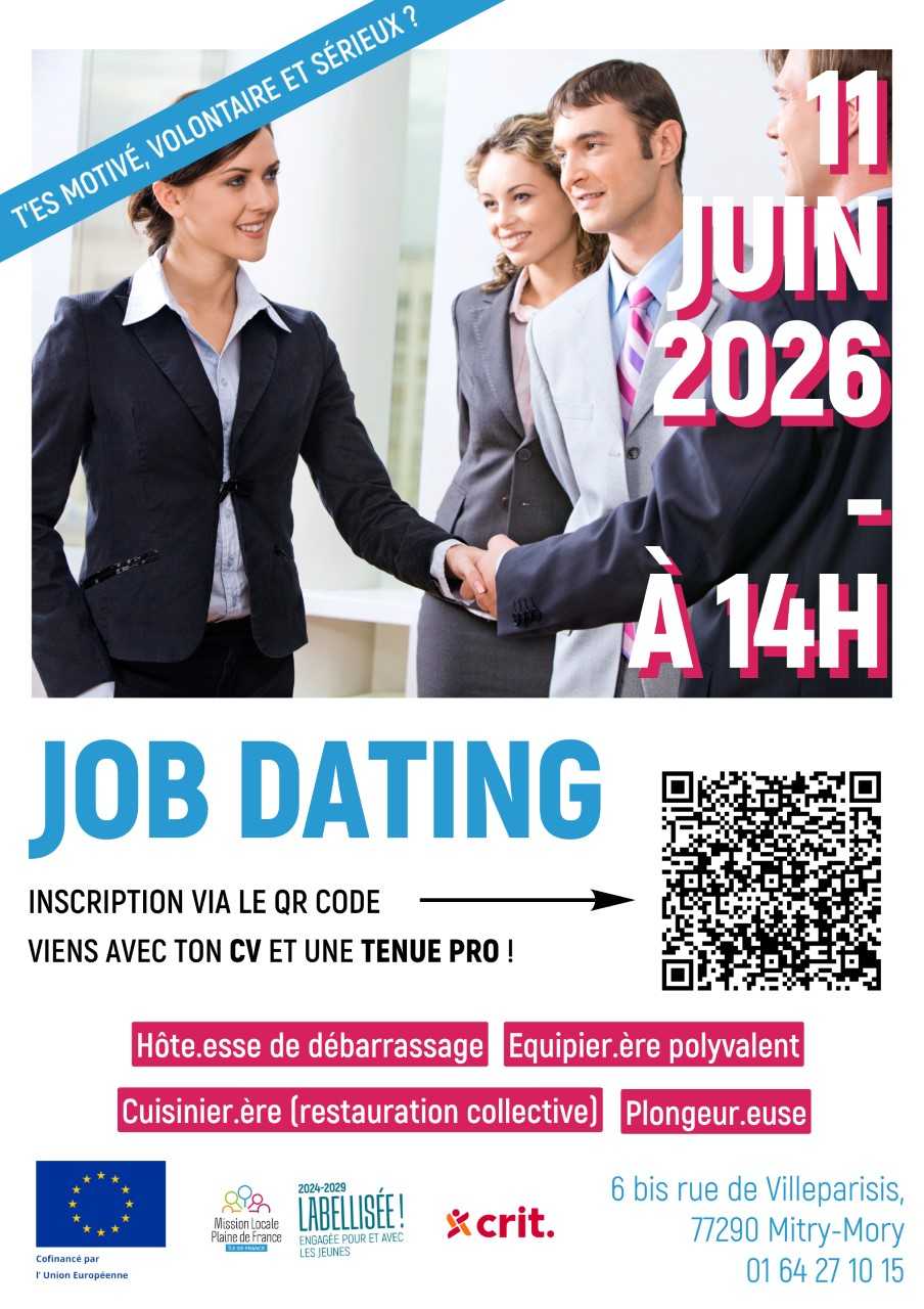 Jobdating Mission Locale de la Plaine de France